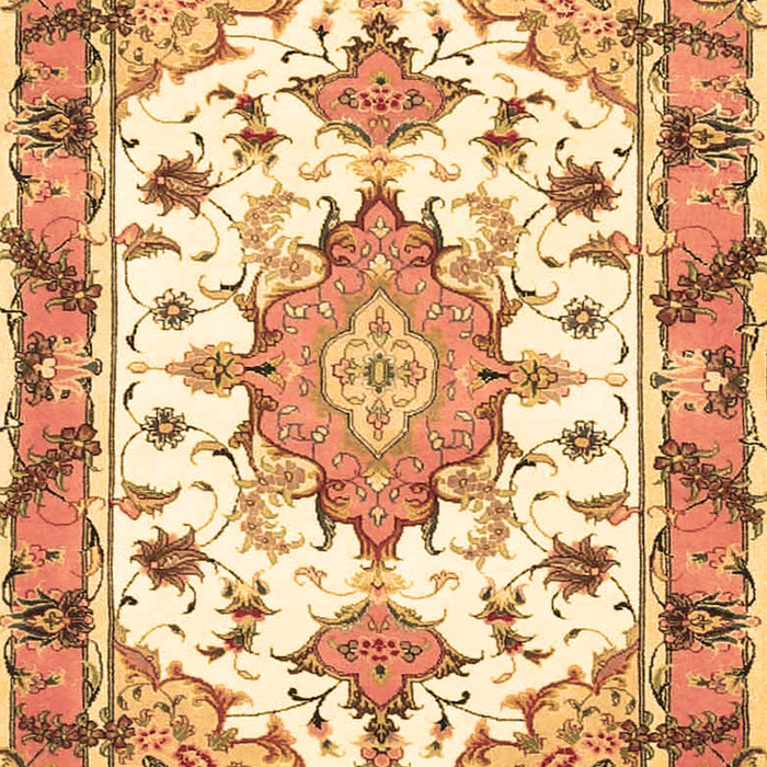 Machine Washable Medallion Brown Traditional Rug, wshtr4736brn