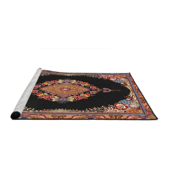 Sideview of Machine Washable Traditional Night Red Rug, wshtr4737