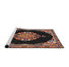 Sideview of Machine Washable Traditional Night Red Rug, wshtr4737