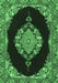 Machine Washable Medallion Emerald Green Traditional Area Rugs, wshtr4737emgrn