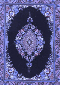 Medallion Blue Traditional Rug, tr4737blu