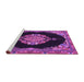 Sideview of Machine Washable Medallion Purple Traditional Area Rugs, wshtr4737pur