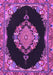 Machine Washable Medallion Purple Traditional Area Rugs, wshtr4737pur