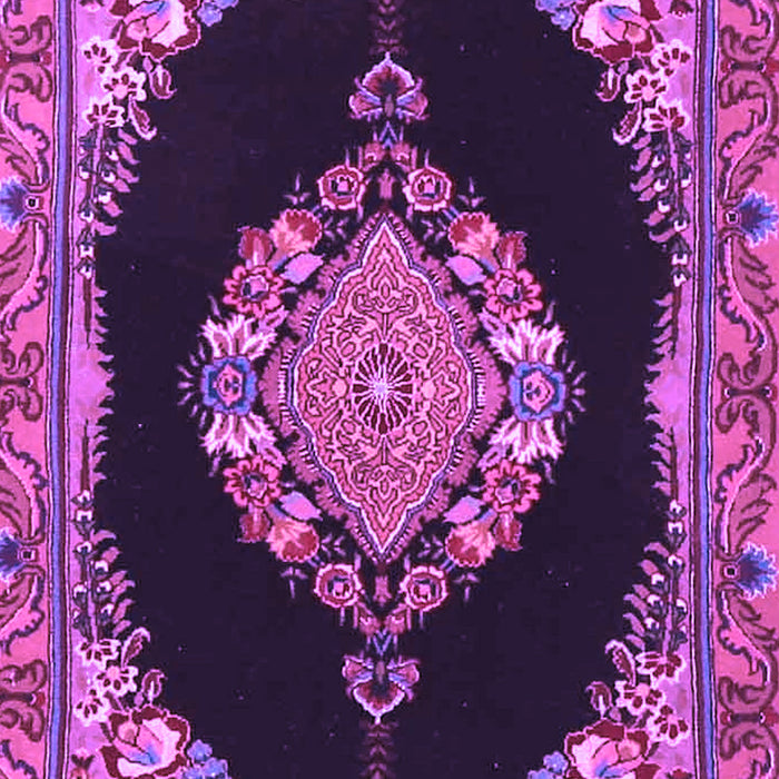 Machine Washable Medallion Purple Traditional Area Rugs, wshtr4737pur