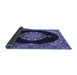 Sideview of Medallion Blue Traditional Rug, tr4737blu