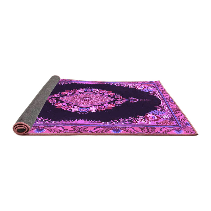 Sideview of Medallion Purple Traditional Rug, tr4737pur