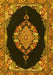 Medallion Yellow Traditional Rug, tr4737yw