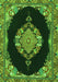 Medallion Green Traditional Rug, tr4737grn