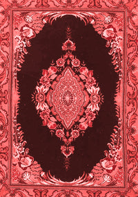 Medallion Red Traditional Rug, tr4737red