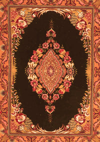 Medallion Orange Traditional Rug, tr4737org