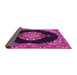 Sideview of Medallion Pink Traditional Rug, tr4737pnk