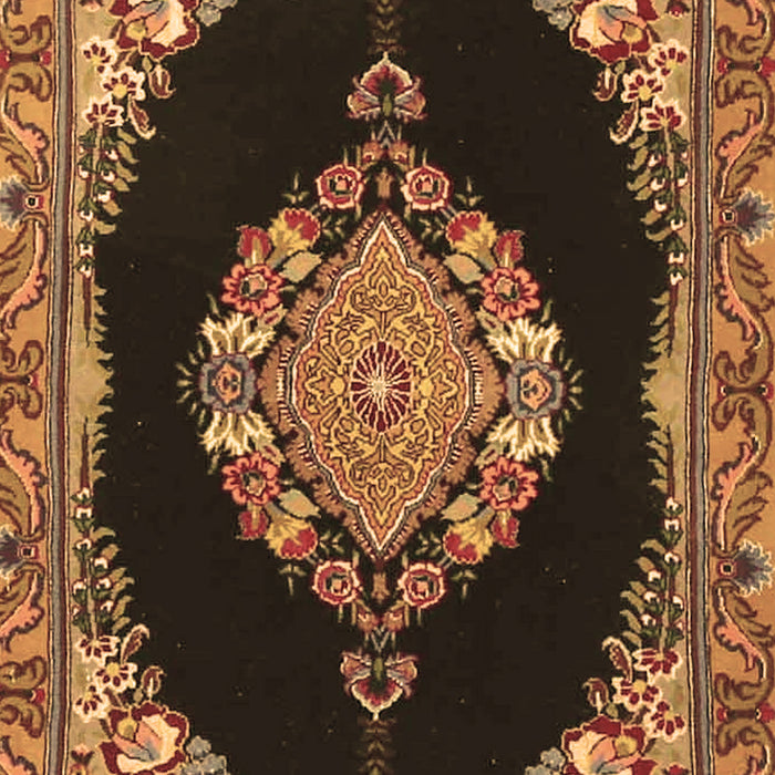 Medallion Brown Traditional Rug, tr4737brn