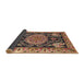 Sideview of Traditional Sand Brown Medallion Rug, tr4738