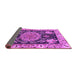 Sideview of Medallion Purple Traditional Rug, tr4738pur