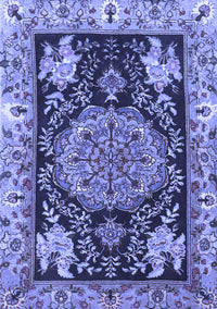 Medallion Blue Traditional Rug, tr4738blu