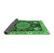 Sideview of Medallion Emerald Green Traditional Rug, tr4738emgrn