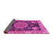 Sideview of Medallion Pink Traditional Rug, tr4738pnk