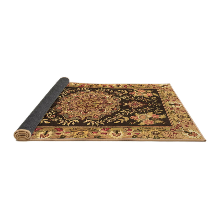 Sideview of Medallion Brown Traditional Rug, tr4738brn