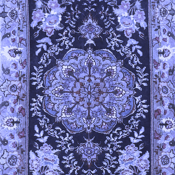 Medallion Blue Traditional Rug, tr4738blu