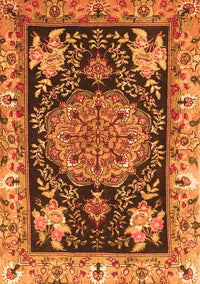 Medallion Orange Traditional Rug, tr4738org