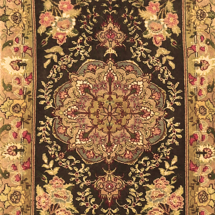 Medallion Brown Traditional Rug, tr4738brn