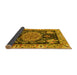 Sideview of Medallion Yellow Traditional Rug, tr4738yw