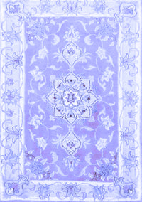 Medallion Blue Traditional Rug, tr4739blu