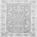 Serging Thickness of Medallion Gray Traditional Rug, tr4739gry