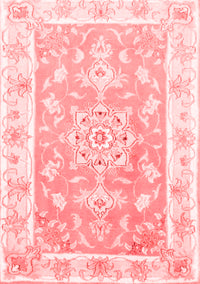 Medallion Red Traditional Rug, tr4739red