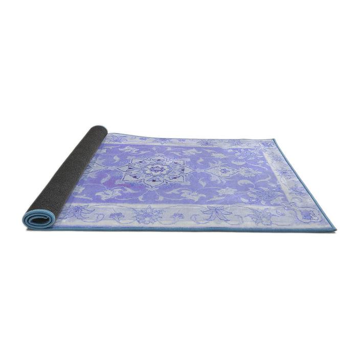 Sideview of Medallion Blue Traditional Rug, tr4739blu