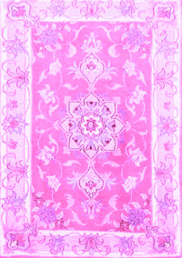 Medallion Purple Traditional Rug, tr4739pur