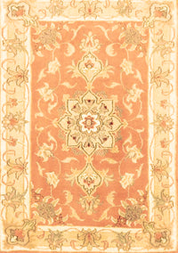 Medallion Brown Traditional Rug, tr4739brn