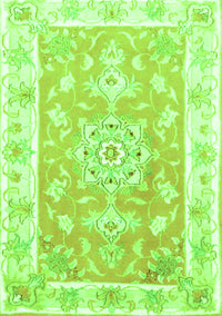 Medallion Green Traditional Rug, tr4739grn