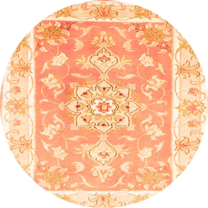 Square Medallion Orange Traditional Rug, tr4739org