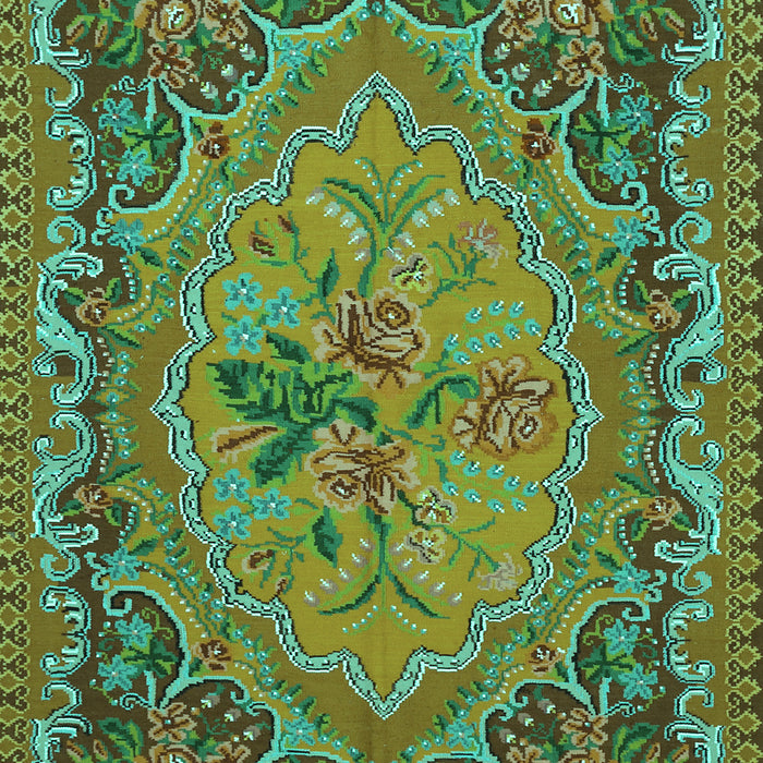 Medallion Turquoise French Rug, tr473turq