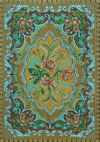 Medallion Light Blue French Rug, tr473lblu