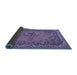 Sideview of Medallion Blue French Rug, tr473blu