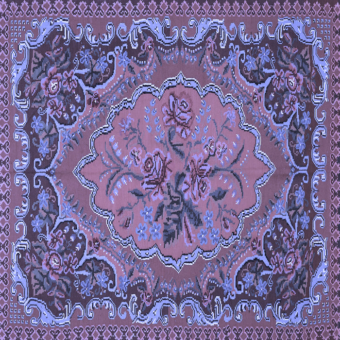 Square Medallion Blue French Rug, tr473blu