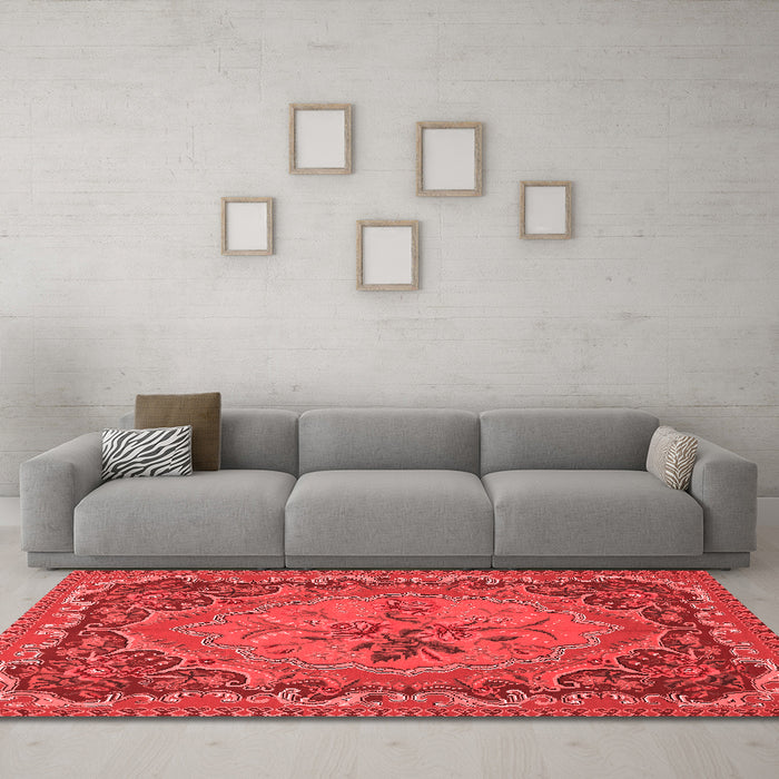 French Red Washable Rugs