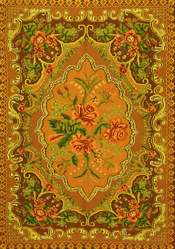 Medallion Yellow French Rug, tr473yw