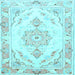 Square Persian Light Blue Traditional Rug, tr4740lblu