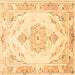 Square Persian Brown Traditional Rug, tr4740brn