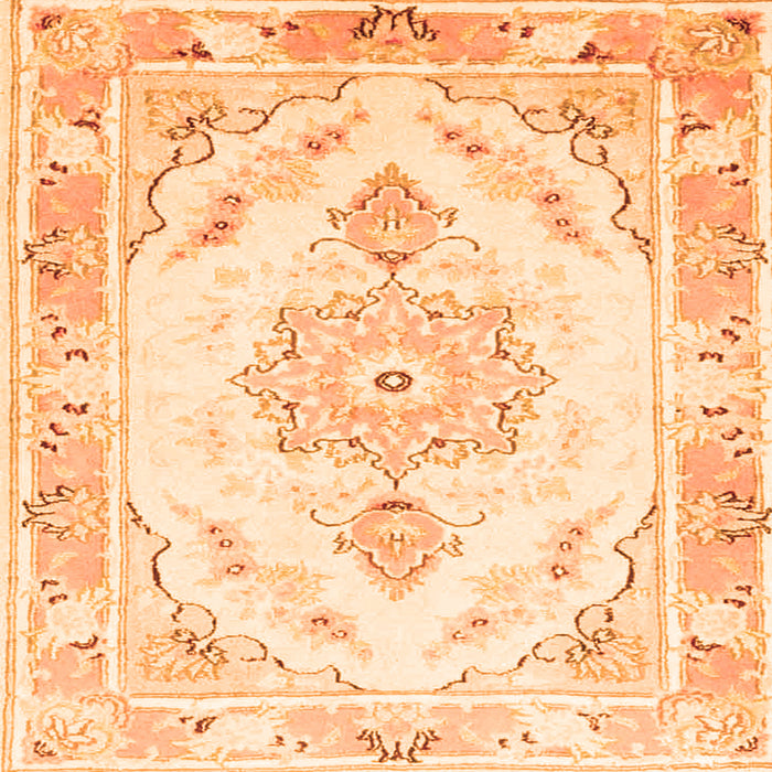 Serging Thickness of Persian Orange Traditional Rug, tr4740org