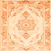 Serging Thickness of Persian Orange Traditional Rug, tr4740org