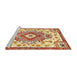 Sideview of Machine Washable Traditional Brown Gold Rug, wshtr4741