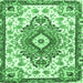 Square Persian Emerald Green Traditional Rug, tr4741emgrn