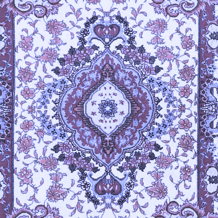Machine Washable Persian Blue Traditional Rug, wshtr4741blu
