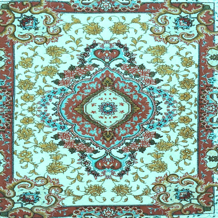 Square Machine Washable Persian Light Blue Traditional Rug, wshtr4741lblu