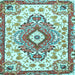 Square Machine Washable Persian Light Blue Traditional Rug, wshtr4741lblu
