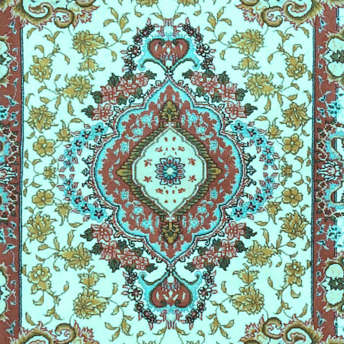 Machine Washable Persian Light Blue Traditional Rug, wshtr4741lblu